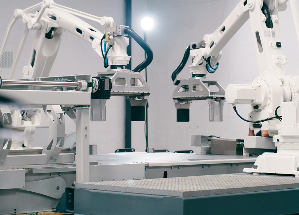 robotic arms in lab
